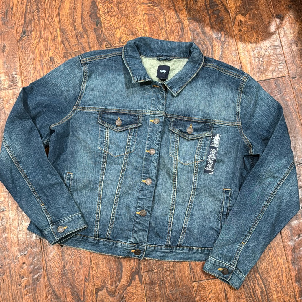 Gap Denim Jacket With Stretch Medium Indigo Xxl Nwot